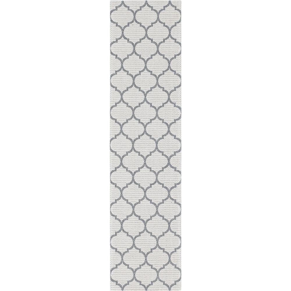 Trellis Decatur Rug, Ivory/Gray (2' 2 x 7' 4). Picture 1