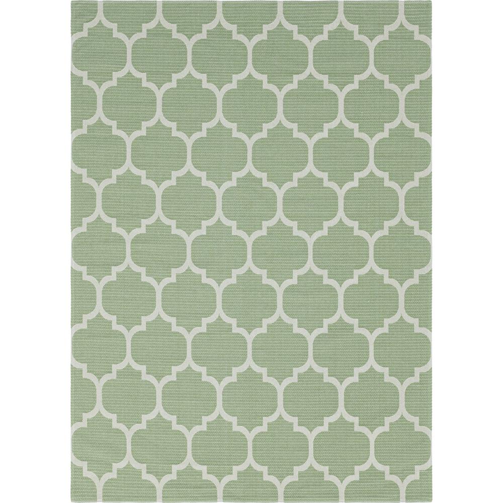 Trellis Decatur Rug, Green/Ivory (7' 5 x 10' 0). Picture 1