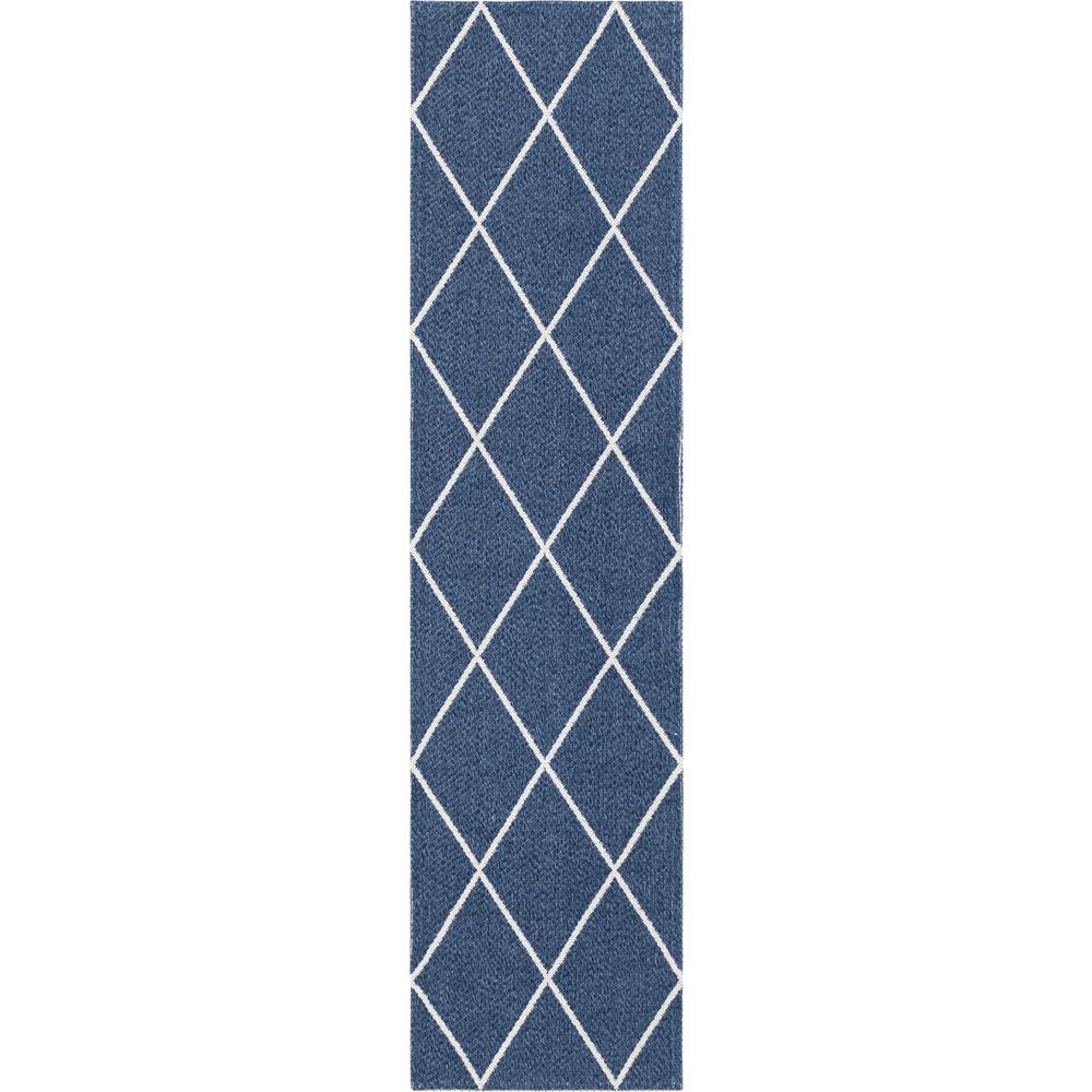Diamond Decatur Rug, Navy Blue/Ivory (2' 2 x 7' 4). Picture 1