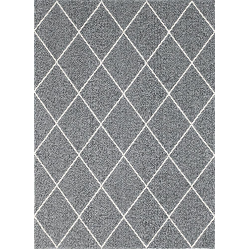 Diamond Decatur Rug, Dark Gray/Ivory (7' 5 x 10' 0). Picture 1