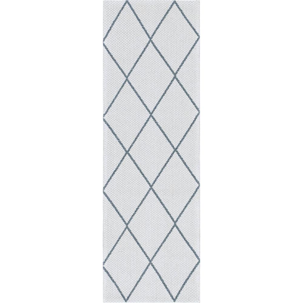 Diamond Decatur Rug, Ivory/Gray (2' 2 x 6' 0). Picture 1