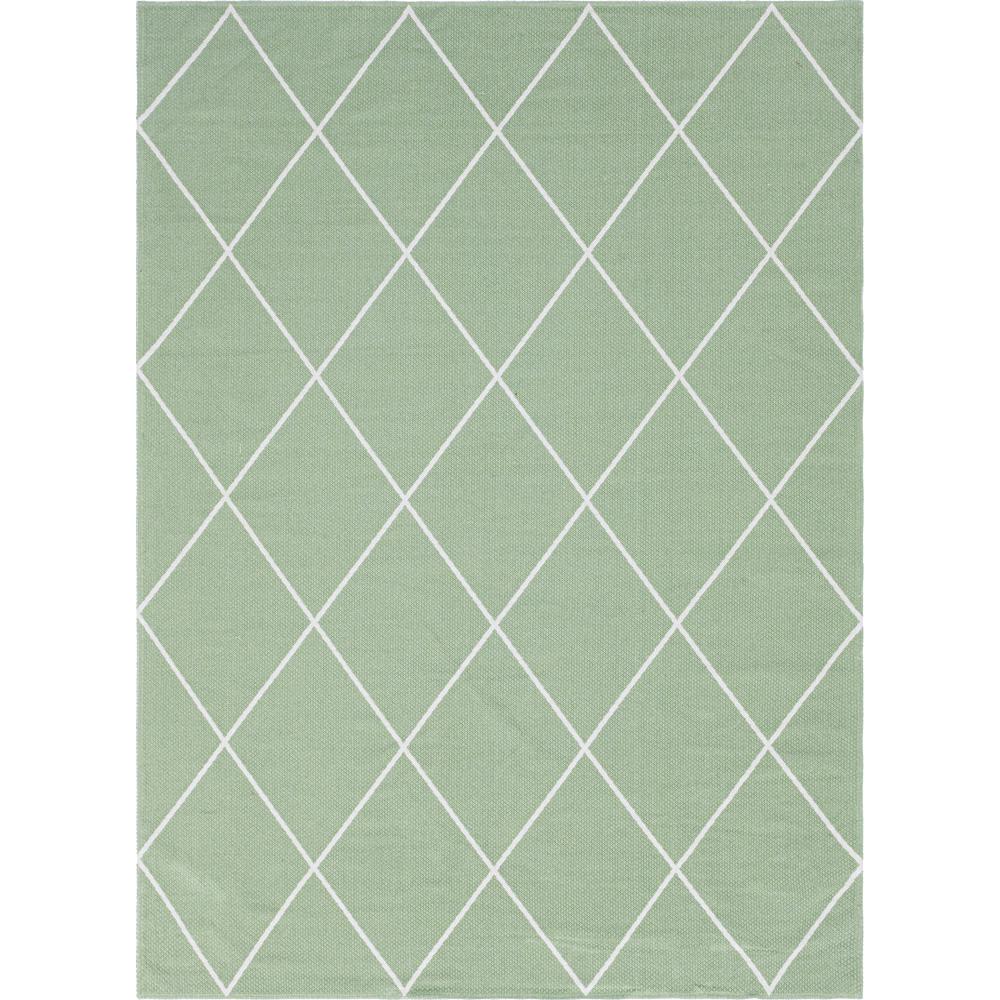 Diamond Decatur Rug, Green/Ivory (8' 5 x 11' 4). Picture 1