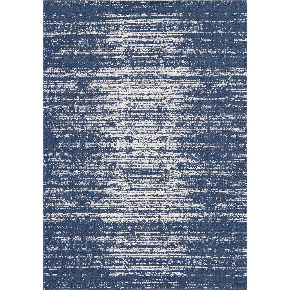 Static Decatur Rug, Navy Blue/Ivory (6' 4 x 9' 0). Picture 1