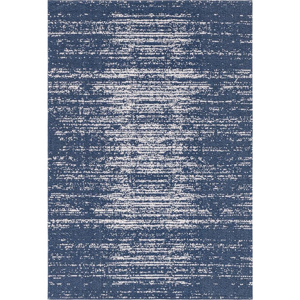 Static Decatur Rug, Navy Blue/Ivory (5' 2 x 7' 5). Picture 1