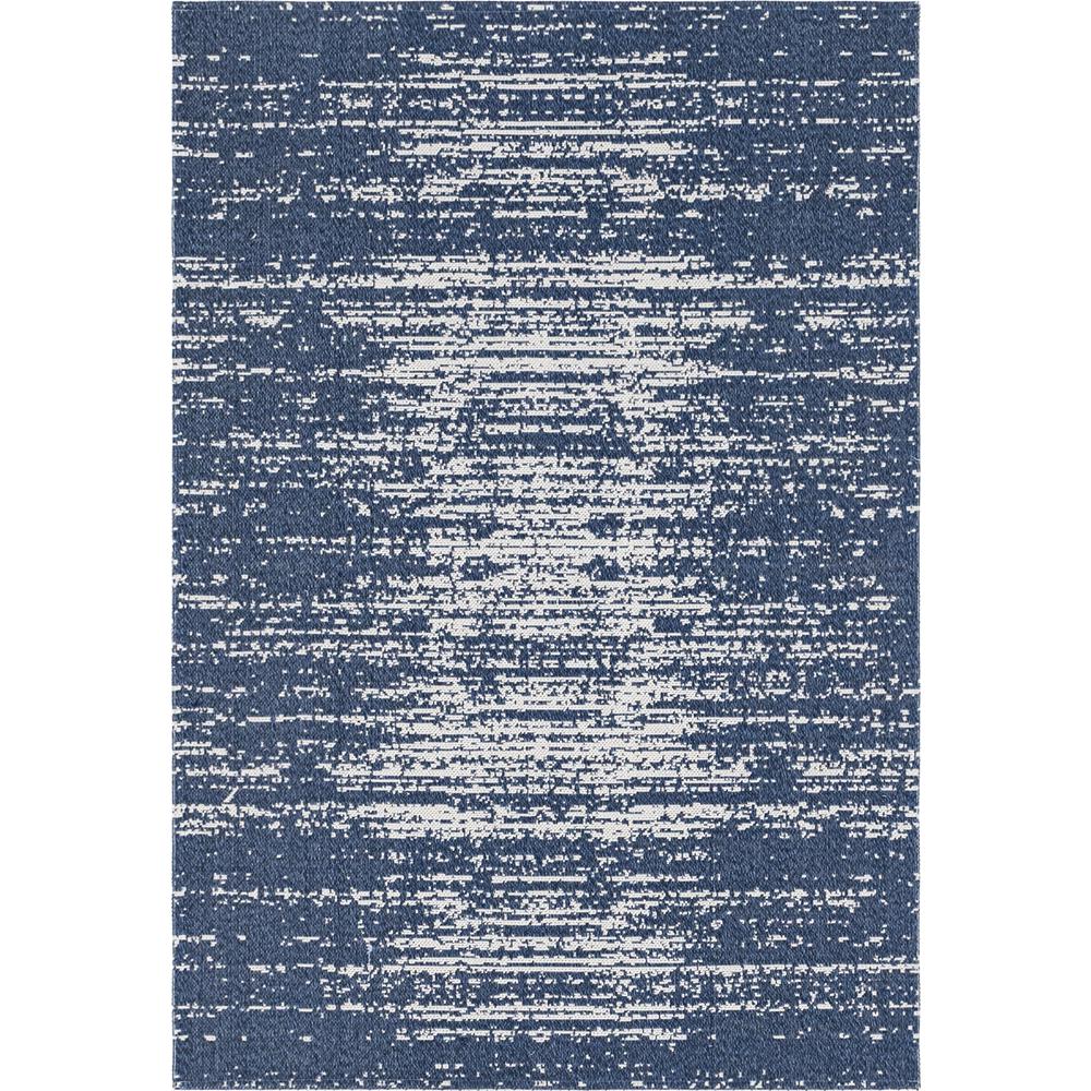 Static Decatur Rug, Navy Blue/Ivory (4' 2 x 6' 0). Picture 1
