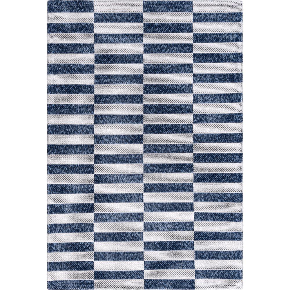 Striped Decatur Rug, Navy Blue/Ivory (2' 2 x 3' 0). Picture 1