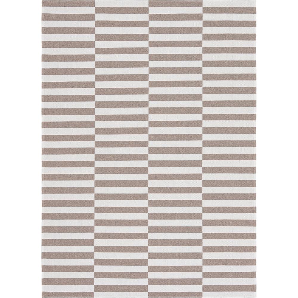 Striped Decatur Rug, Taupe/Ivory (7' 5 x 10' 0). Picture 1