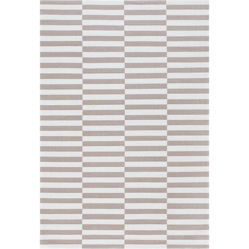 Striped Decatur Rug, Taupe/Ivory (6' 4 x 9' 0). Picture 1