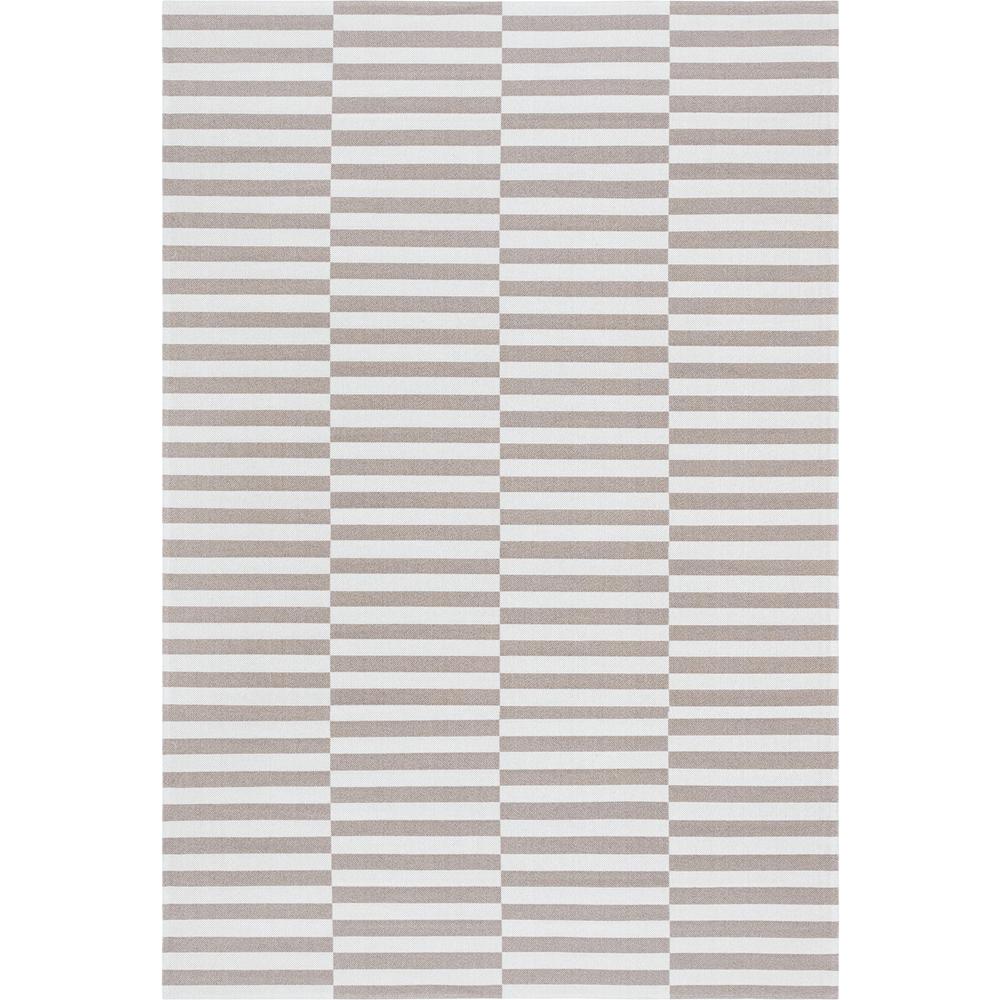 Striped Decatur Rug, Taupe/Ivory (5' 2 x 7' 5). The main picture.