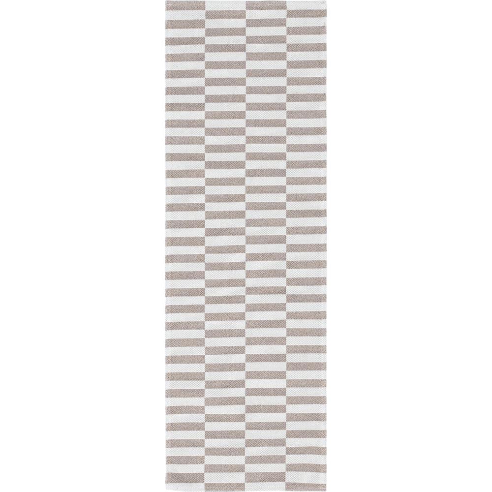 Striped Decatur Rug, Taupe/Ivory (2' 2 x 6' 0). Picture 1