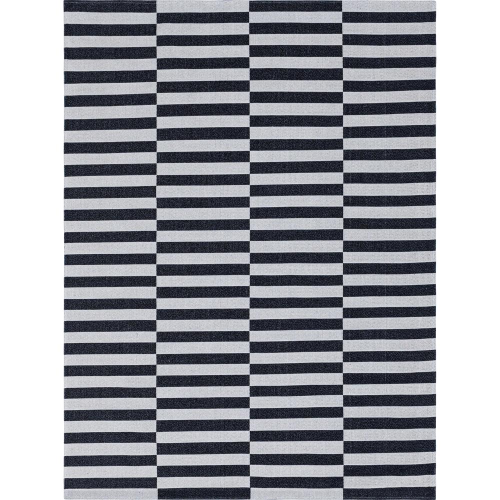 Striped Decatur Rug, Black/Ivory (8' 5 x 11' 4). Picture 1