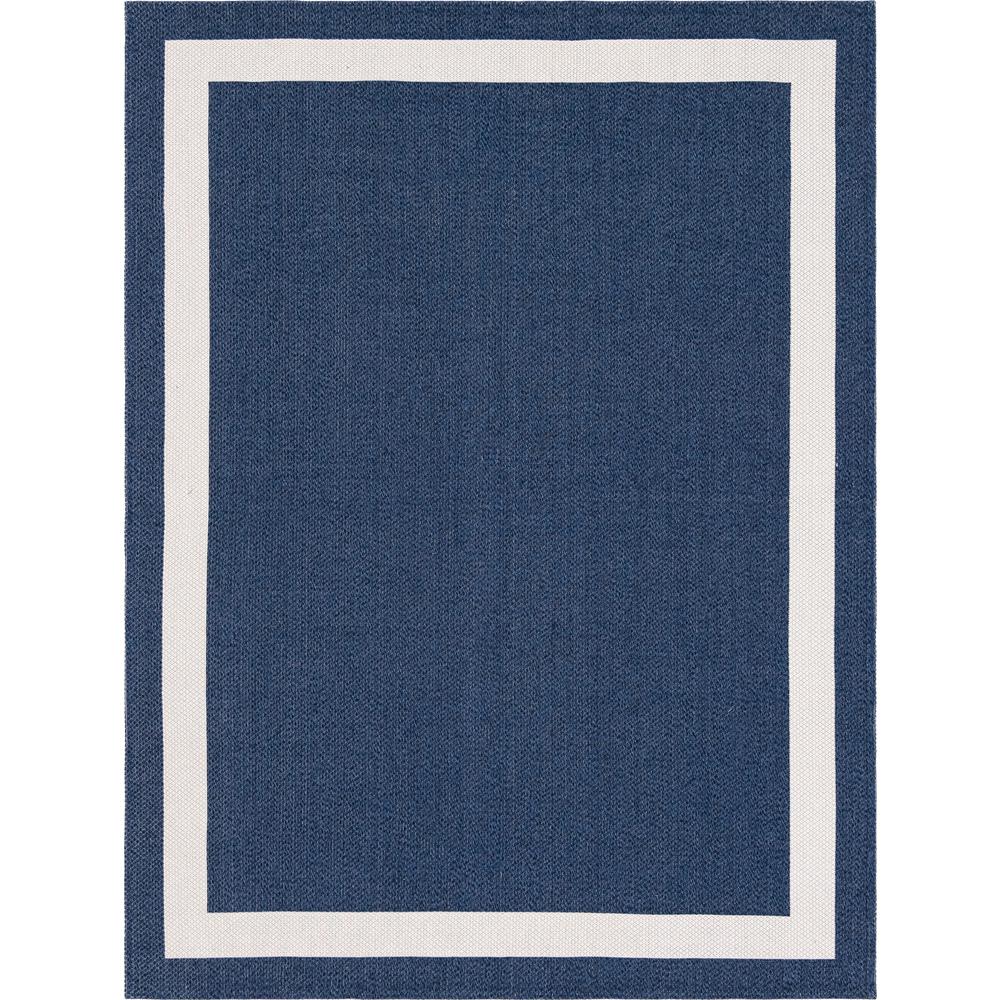 Border Decatur Rug, Navy Blue/Ivory (7' 5 x 10' 0). Picture 1
