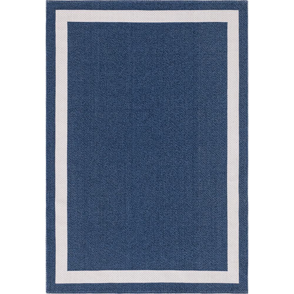 Border Decatur Rug, Navy Blue/Ivory (5' 2 x 7' 5). Picture 1