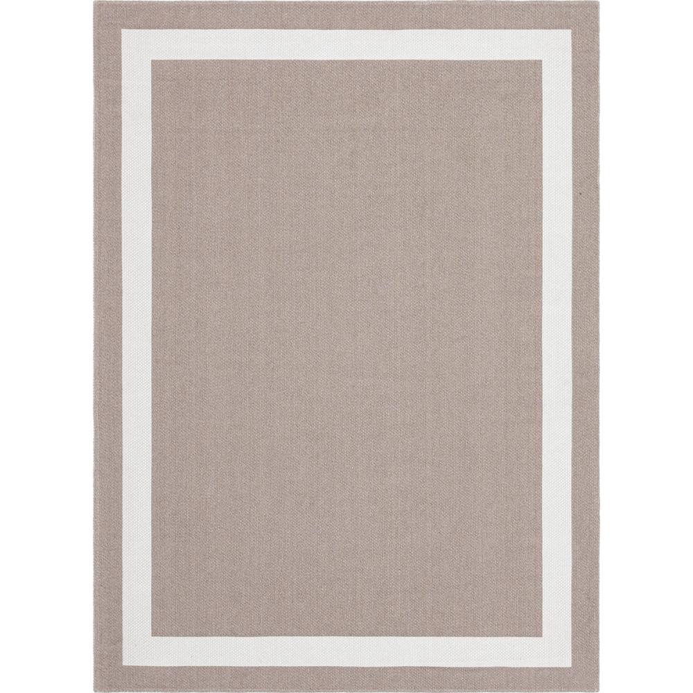 Border Decatur Rug, Taupe/Ivory (8' 5 x 11' 4). Picture 1