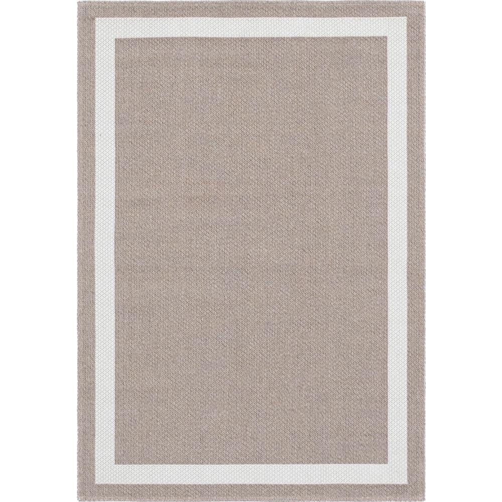 Border Decatur Rug, Taupe/Ivory (6' 4 x 9' 0). Picture 1