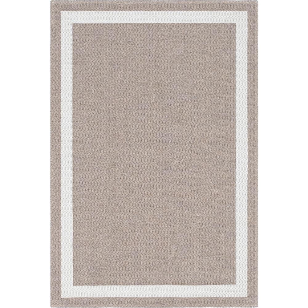 Border Decatur Rug, Taupe/Ivory (4' 2 x 6' 0). Picture 1