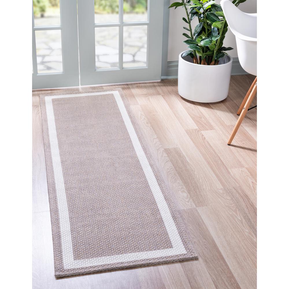 Border Decatur Rug, Taupe/Ivory (2' 2 x 6' 0). Picture 2