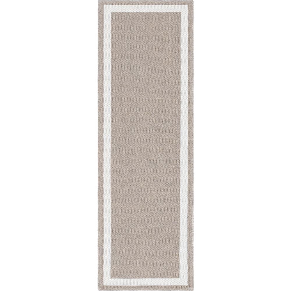 Border Decatur Rug, Taupe/Ivory (2' 2 x 6' 0). Picture 1
