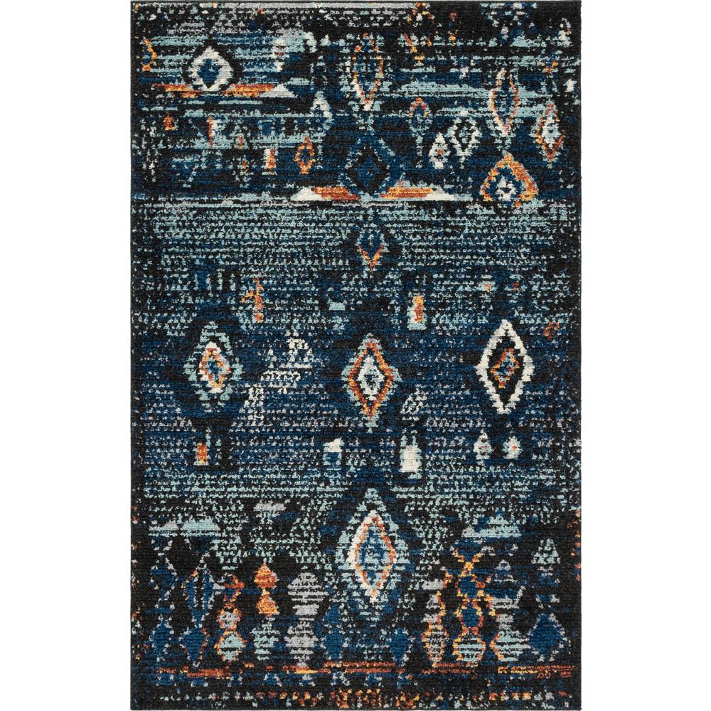 Palace Arabia Rug, Navy Blue (5' 0 x 8' 0). Picture 1