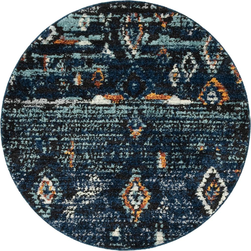 Palace Arabia Rug, Navy Blue (4' 0 x 4' 0). Picture 1