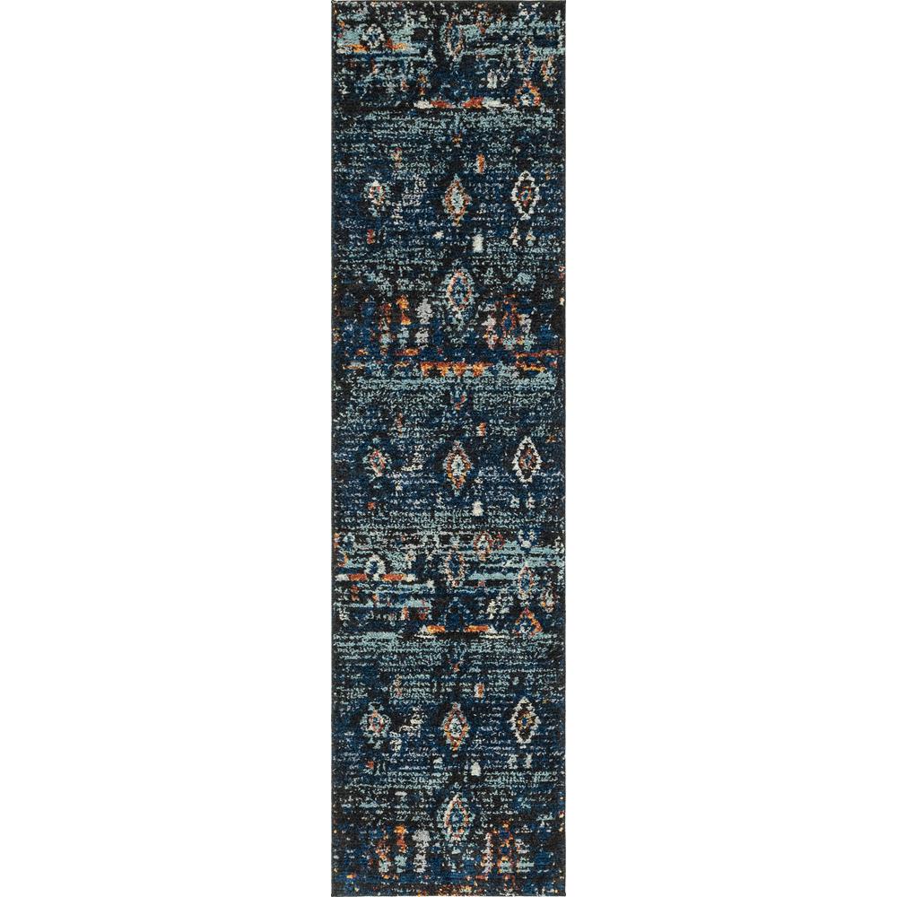 Palace Arabia Rug, Navy Blue (2' 7 x 10' 0). Picture 1