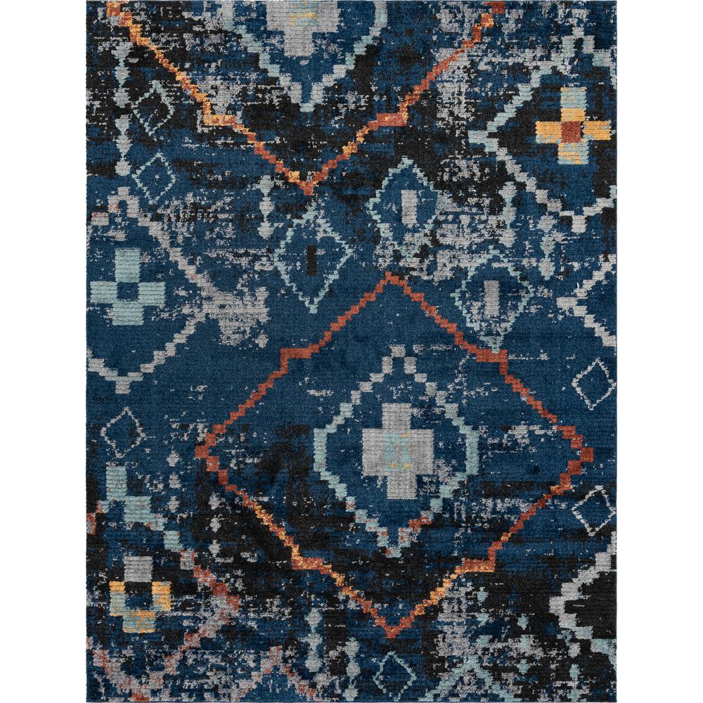 Rif Arabia Rug, Navy Blue (9' 0 x 12' 0). Picture 1