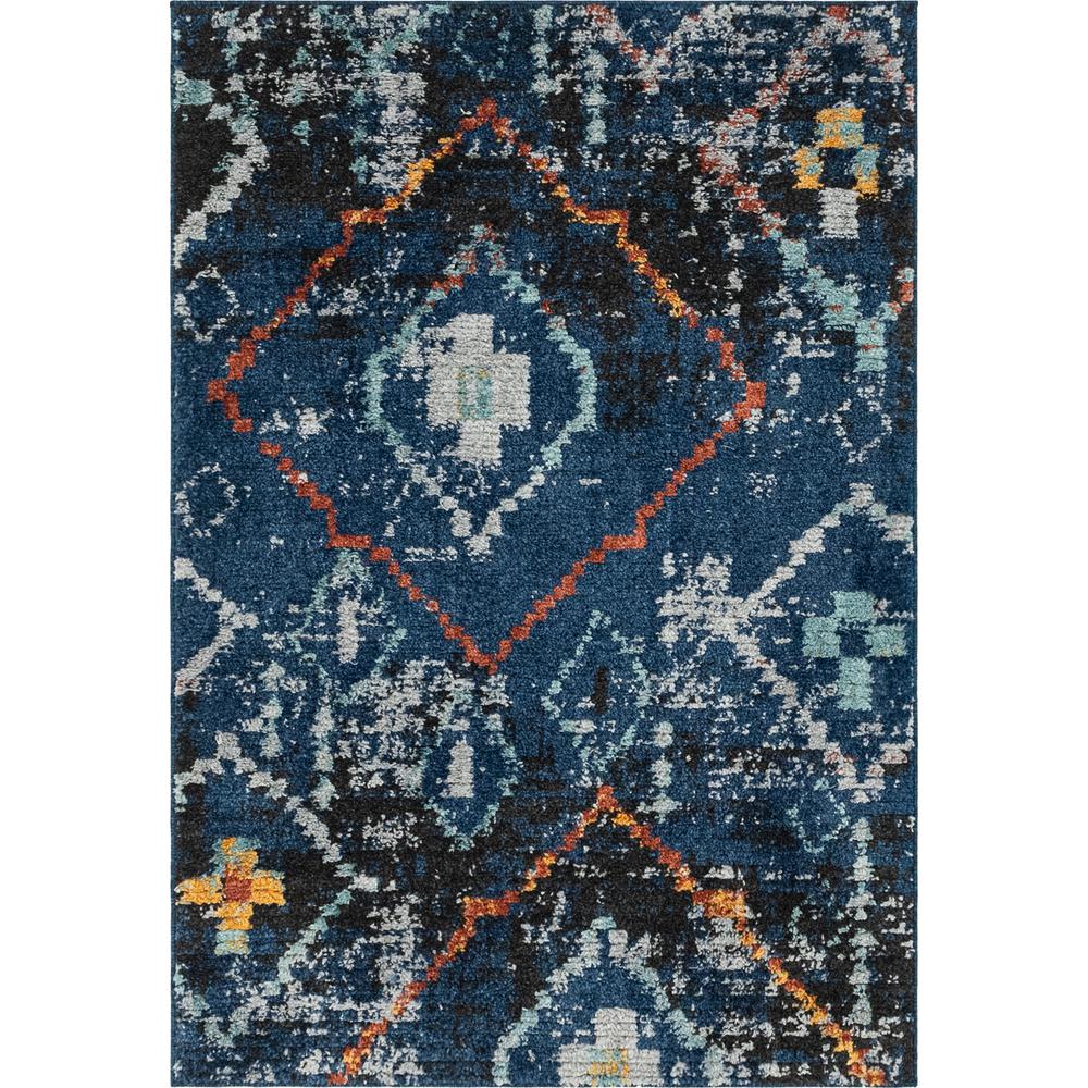 Rif Arabia Rug, Navy Blue (4' 0 x 6' 0). Picture 1