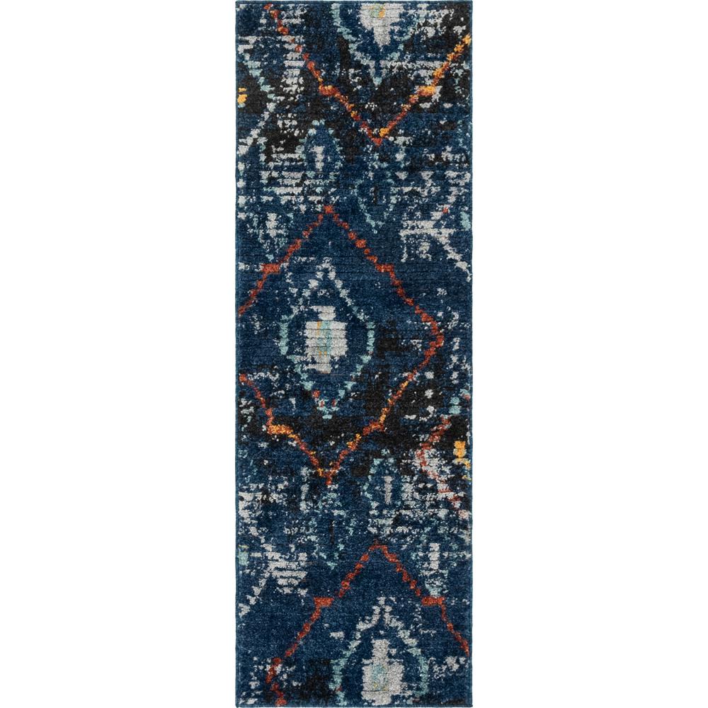 Rif Arabia Rug, Navy Blue (2' 2 x 6' 0). Picture 1