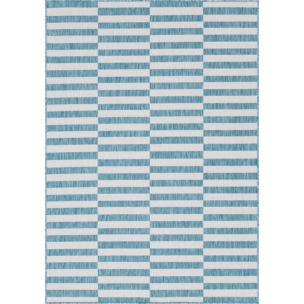 Unique Loom Outdoor Striped Rug. The main picture.