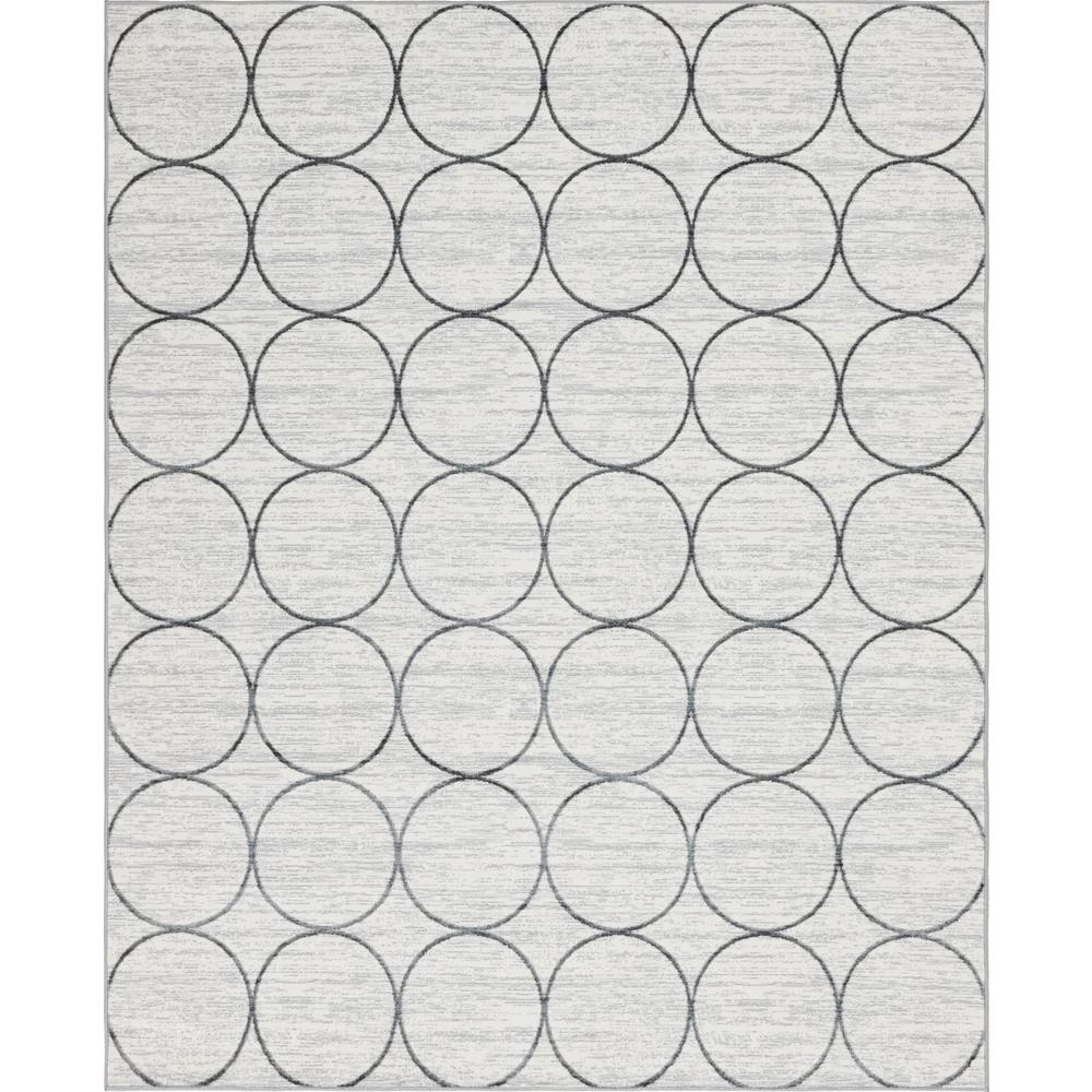 Matrix Trellis Dots Rug, Ivory/Light Gray (8' 0 x 10' 0). Picture 1