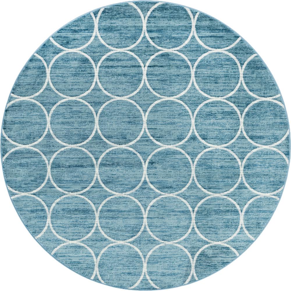 Matrix Trellis Dots Rug, Blue/Ivory (8' 0 x 8' 0). Picture 1