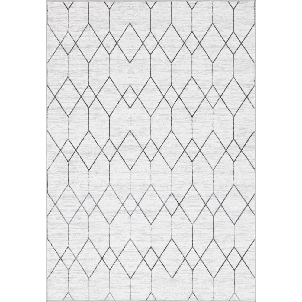 Matrix Trellis Deco Rug, Ivory/Gray (7' 0 x 10' 0). Picture 1