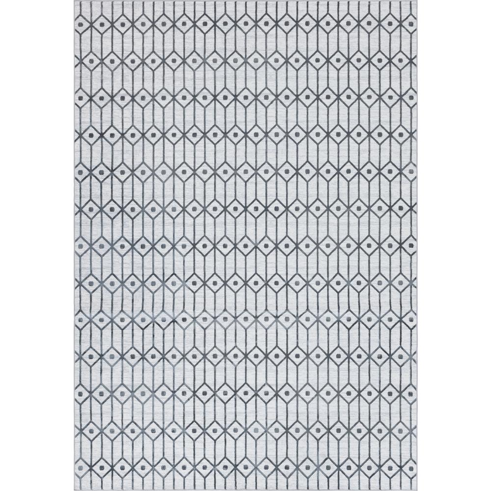 Matrix Trellis Diamonds Rug, Ivory/Gray (9' 10 x 14' 0). Picture 1