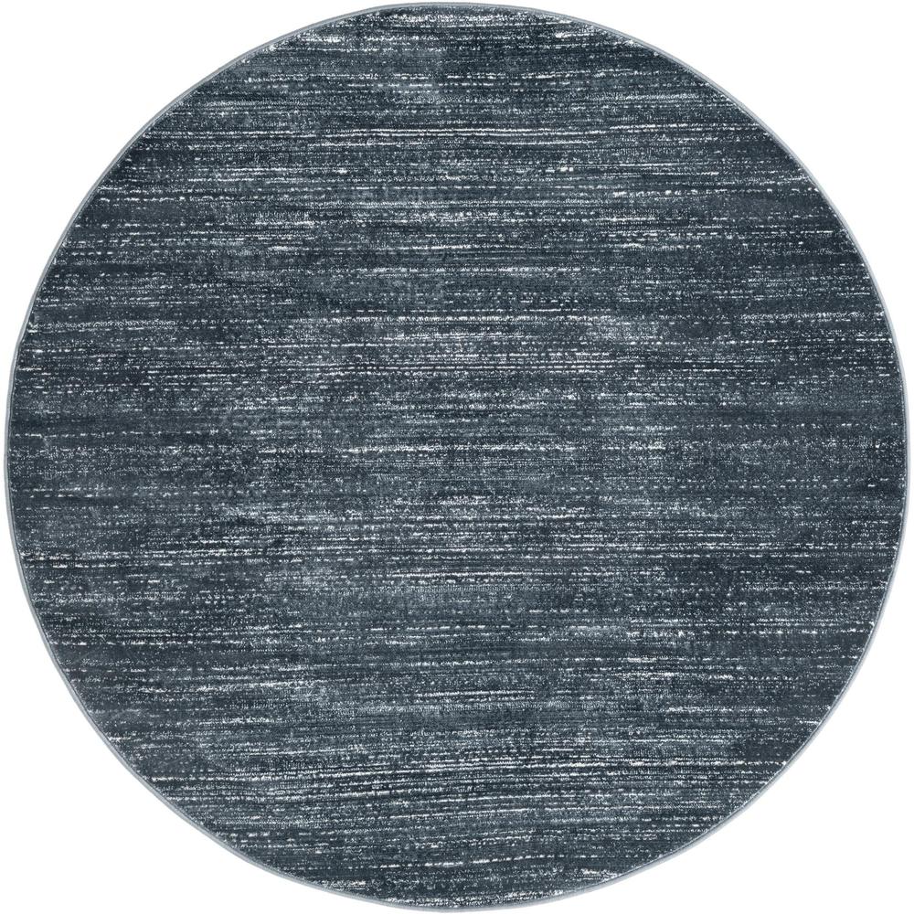 Uptown Madison Avenue Area Rug 5' 3" x 5' 3", Round Navy Blue. Picture 1