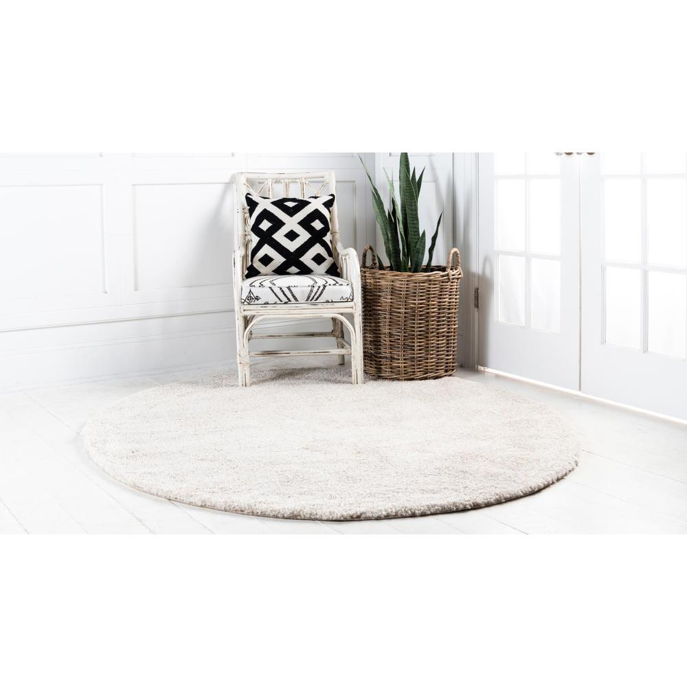 Unique Loom 5 Ft Round Rug in Ivory (3152921). Picture 3