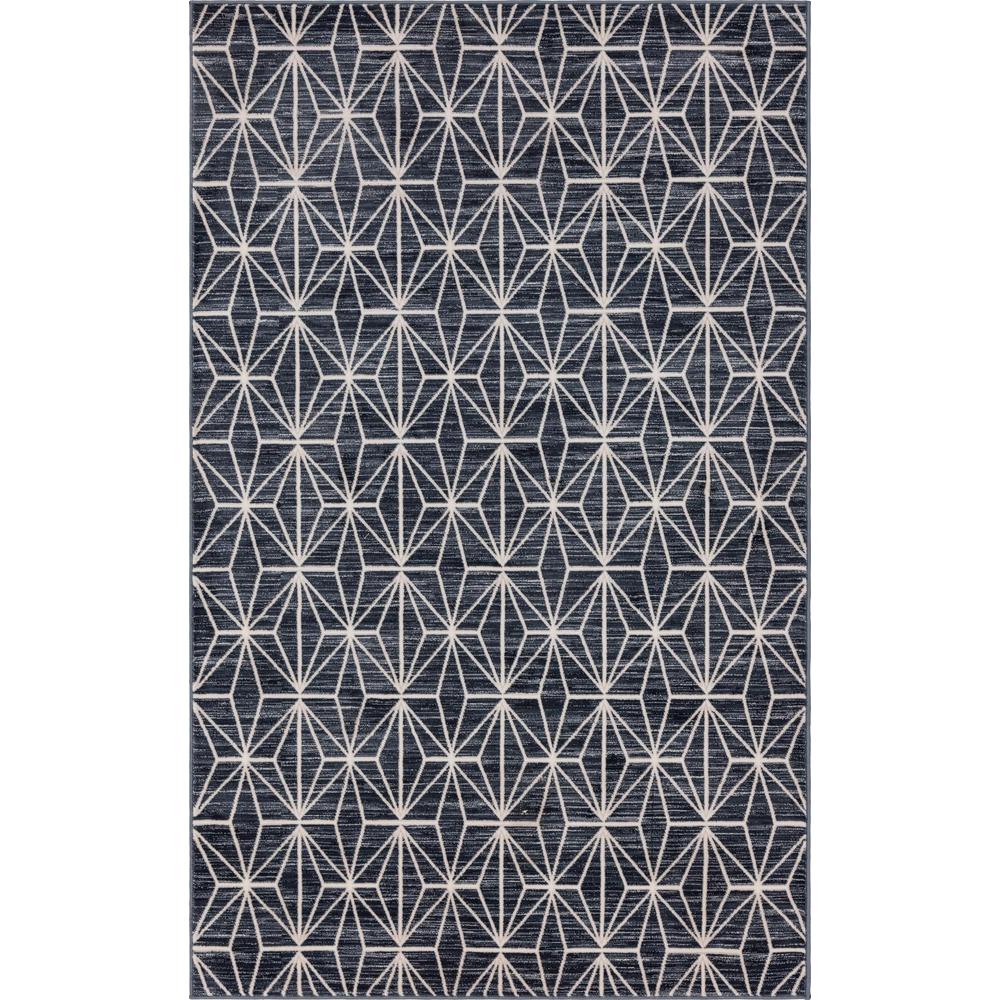 Uptown Fifth Avenue Area Rug 1' 8" x 1' 8", Square Navy Blue. Picture 1