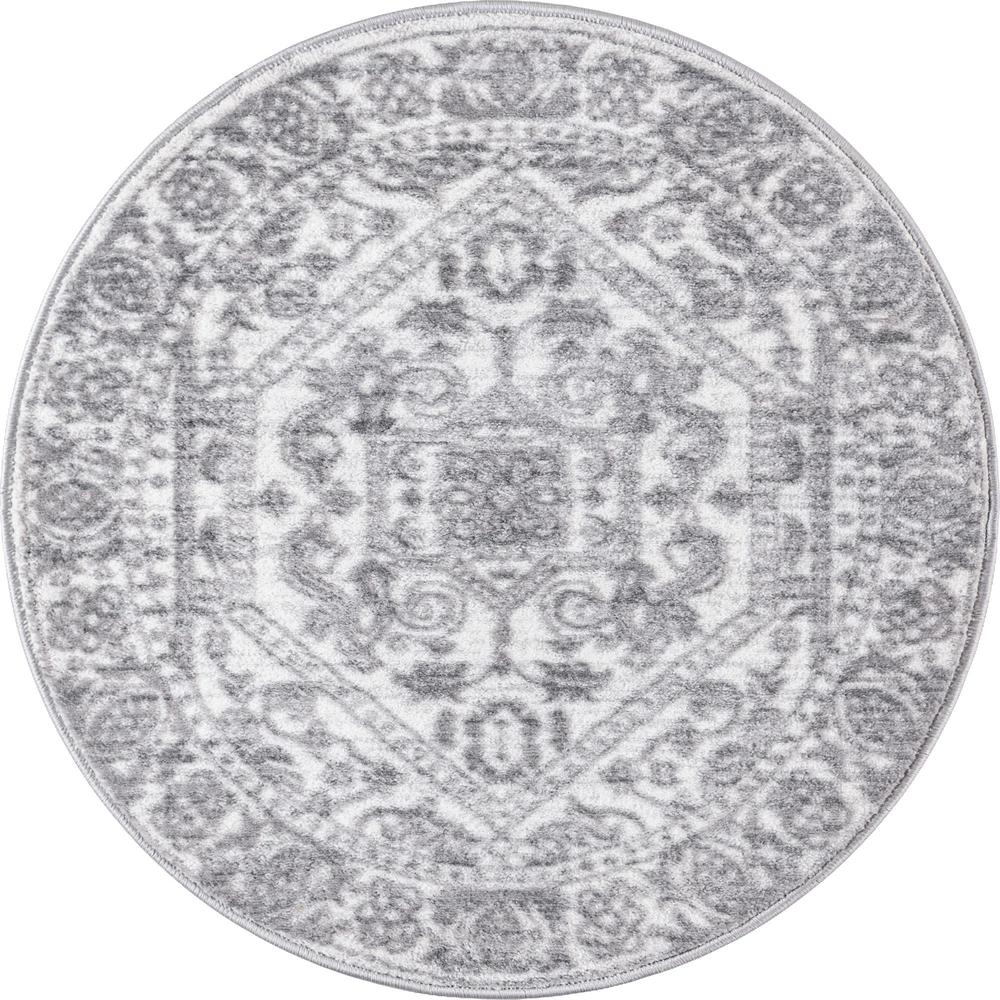 Unique Loom 3 Ft Round Rug in Ivory (3150668). Picture 1