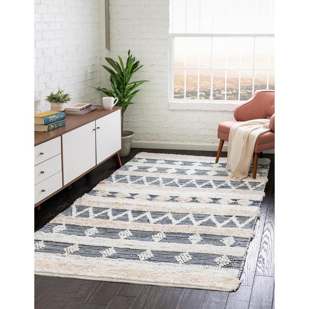 Cotton Chindi Collection, Area Rug, Ivory, 9' 0" x 12' 0", Rectangular. Picture 1