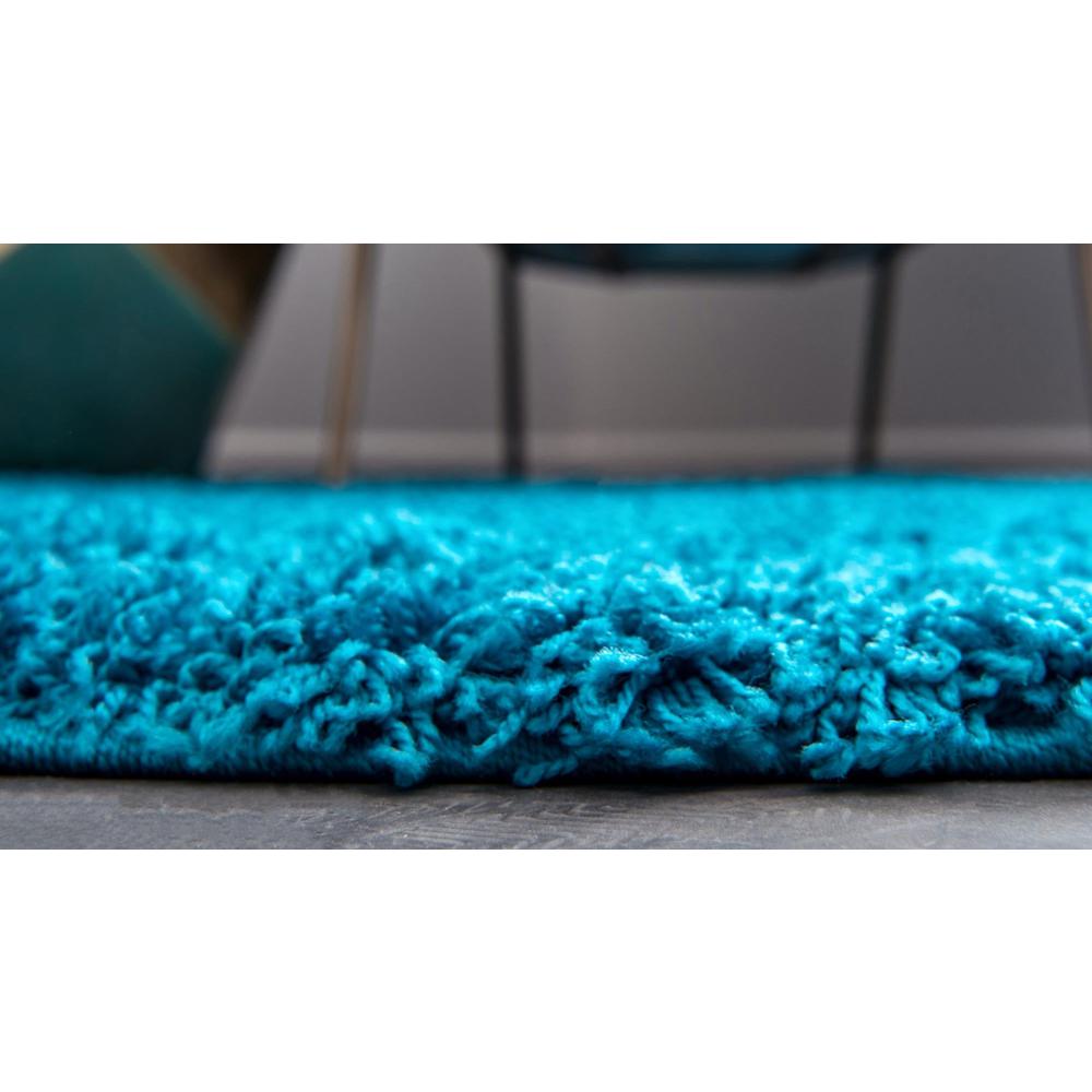 Unique Loom 3 Ft Round Rug in Turquoise (3151400). Picture 5