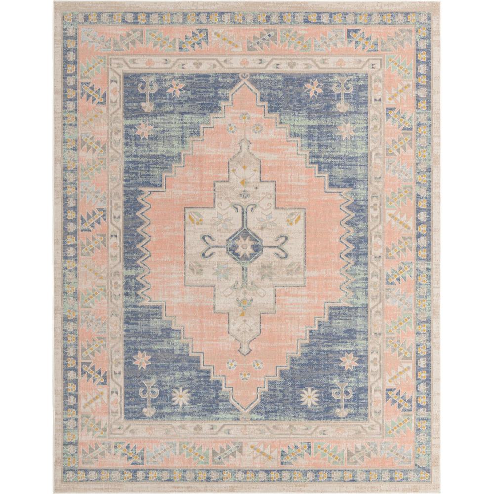 Unique Loom Rectangular 10x14 Rug in French Blue (3154917). Picture 1