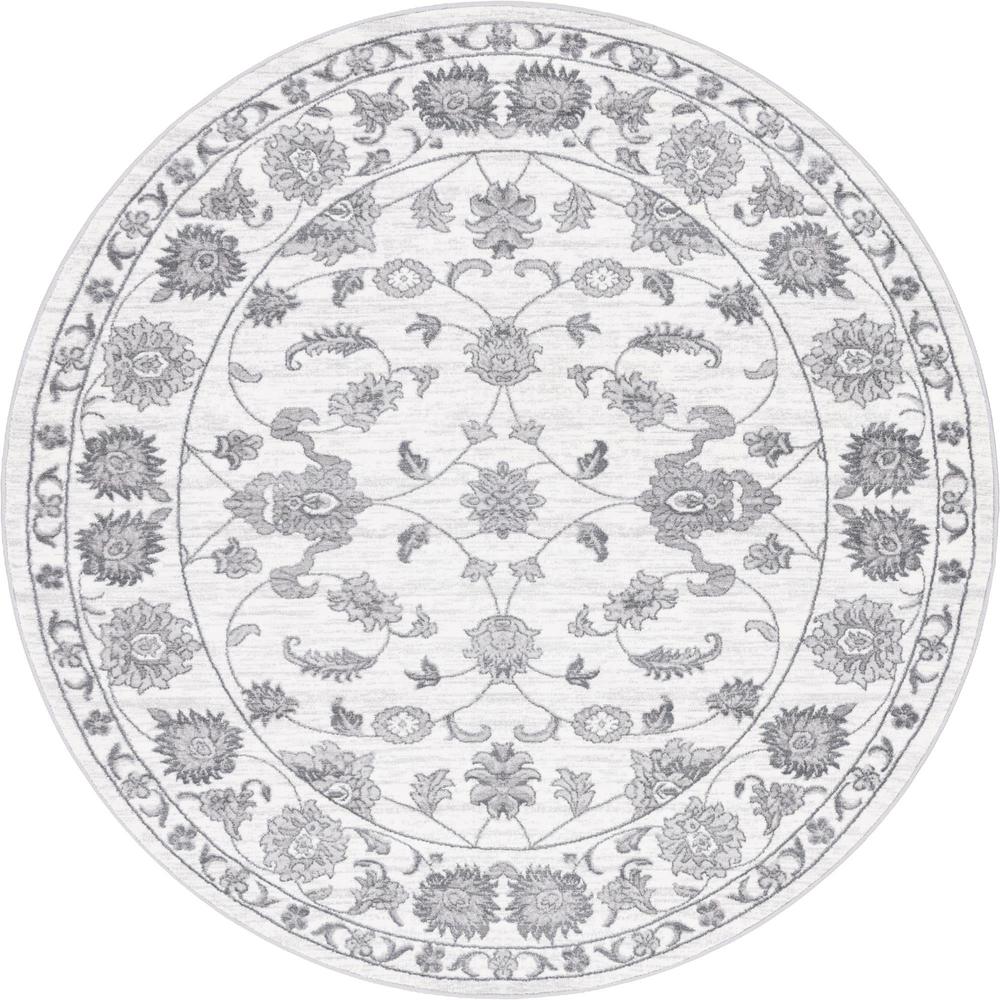 Unique Loom 8 Ft Round Rug in Ivory (3150706). Picture 1