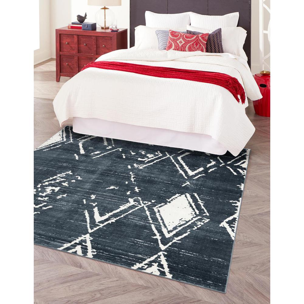 Uptown Carnegie Hill Area Rug 1' 8" x 1' 8", Square Navy Blue. Picture 2