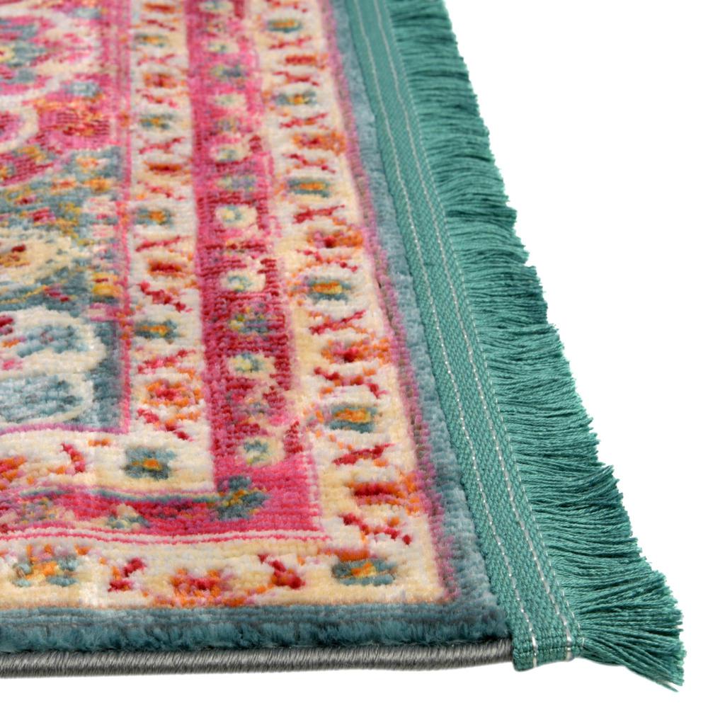 Baracoa Collection, Area Rug, Turquoise, 2' 7" x 12' 0", Runner. Picture 7