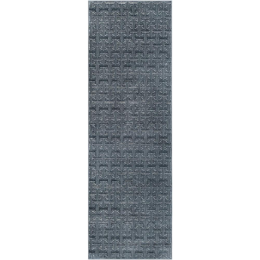 Uptown Park Avenue Area Rug 2' 7" x 8' 0", Runner Navy Blue. Picture 1