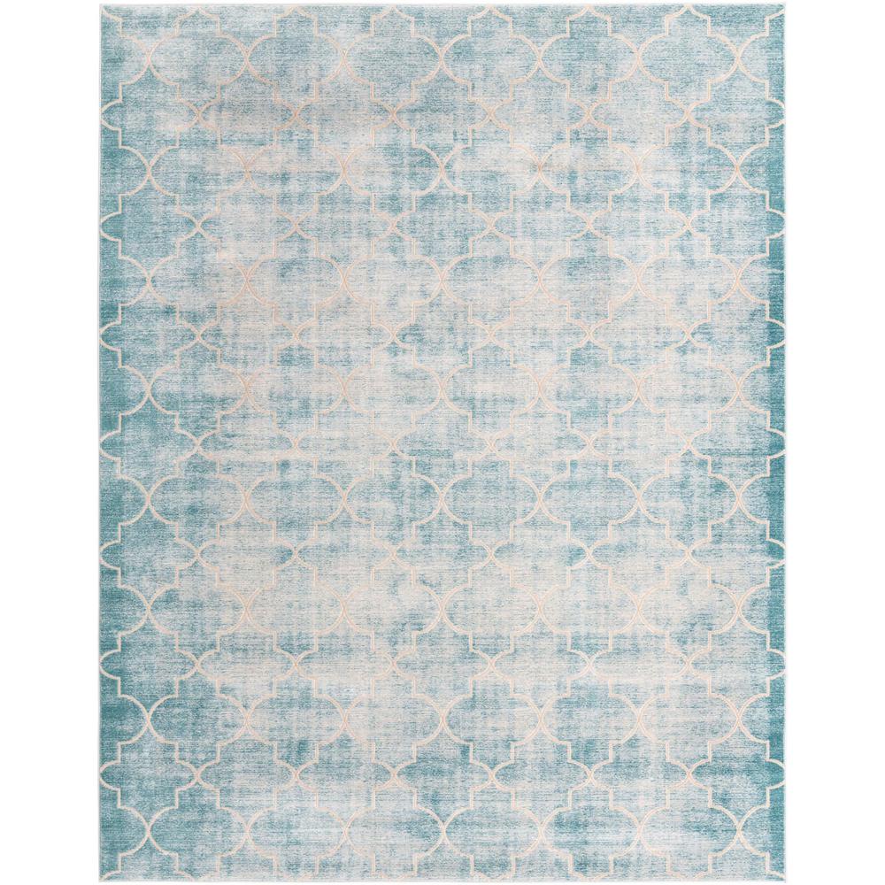 Uptown Area Rug 7' 10" x 10' 0", Rectangular Teal. Picture 1