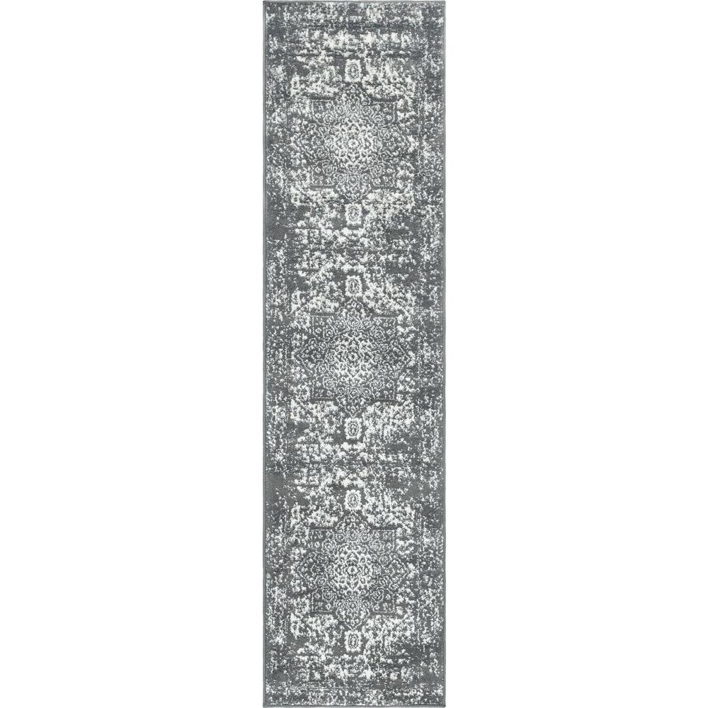 Unique Loom 8 Ft Runner in Dark Gray (3150296). Picture 1