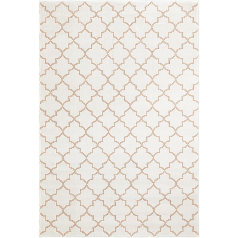 Uptown Area Rug 4' 1" x 6' 1", Rectangular White. Picture 1