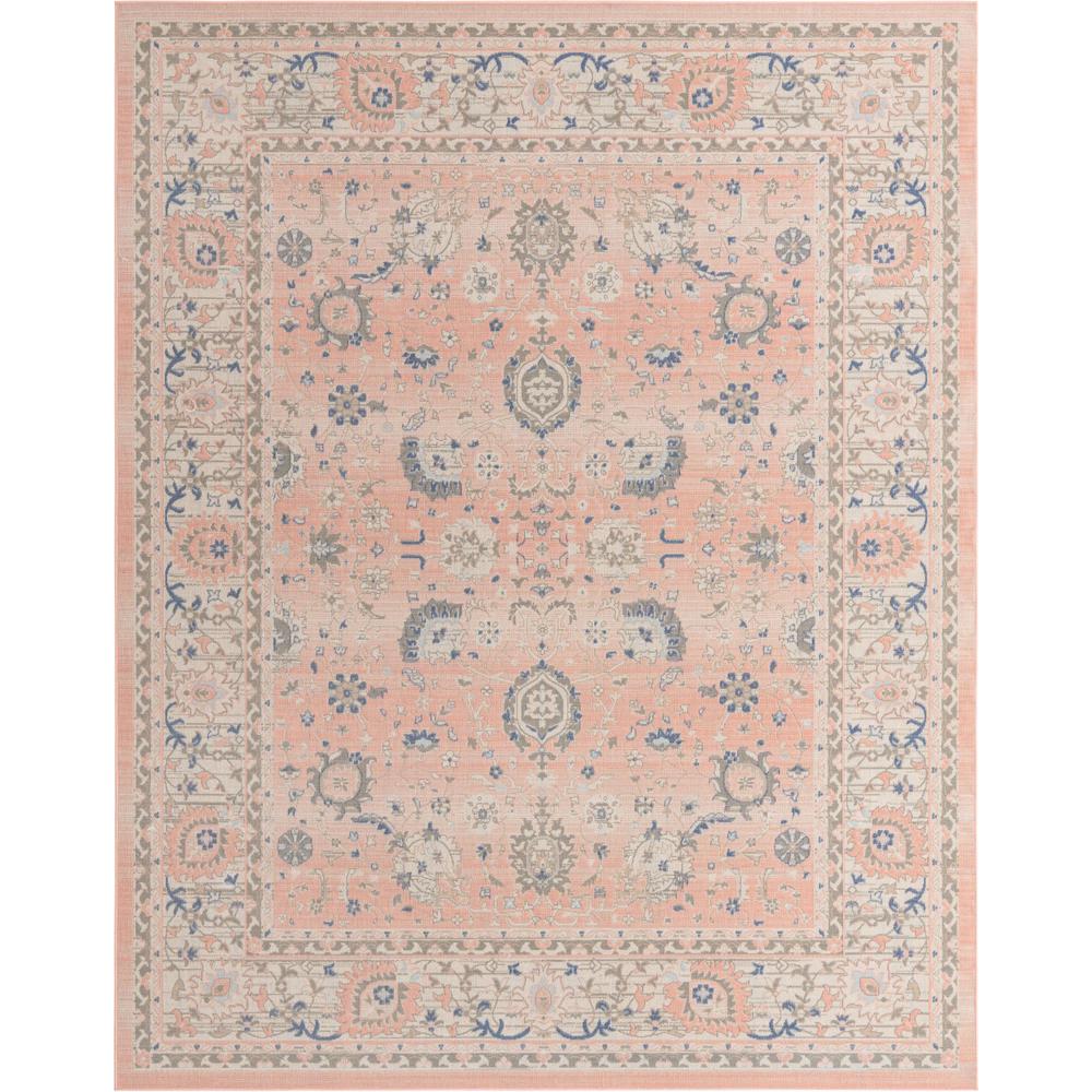 Unique Loom Rectangular 10x14 Rug in Powder Pink (3154989). The main picture.