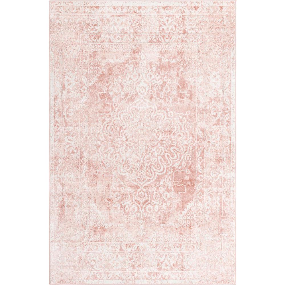 Unique Loom Rectangular 6x9 Rug in Pink (3155677). Picture 1