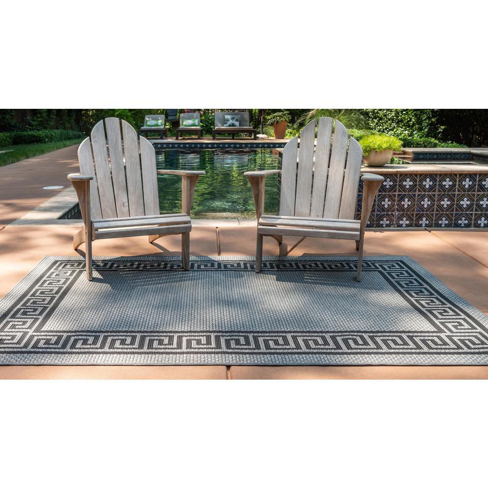 Outdoor Greek Key Rug, Gray (2' 2 x 3' 0). Picture 4
